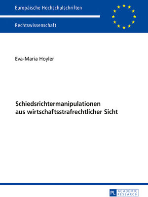 cover image of Schiedsrichtermanipulationen aus wirtschaftsstrafrechtlicher Sicht